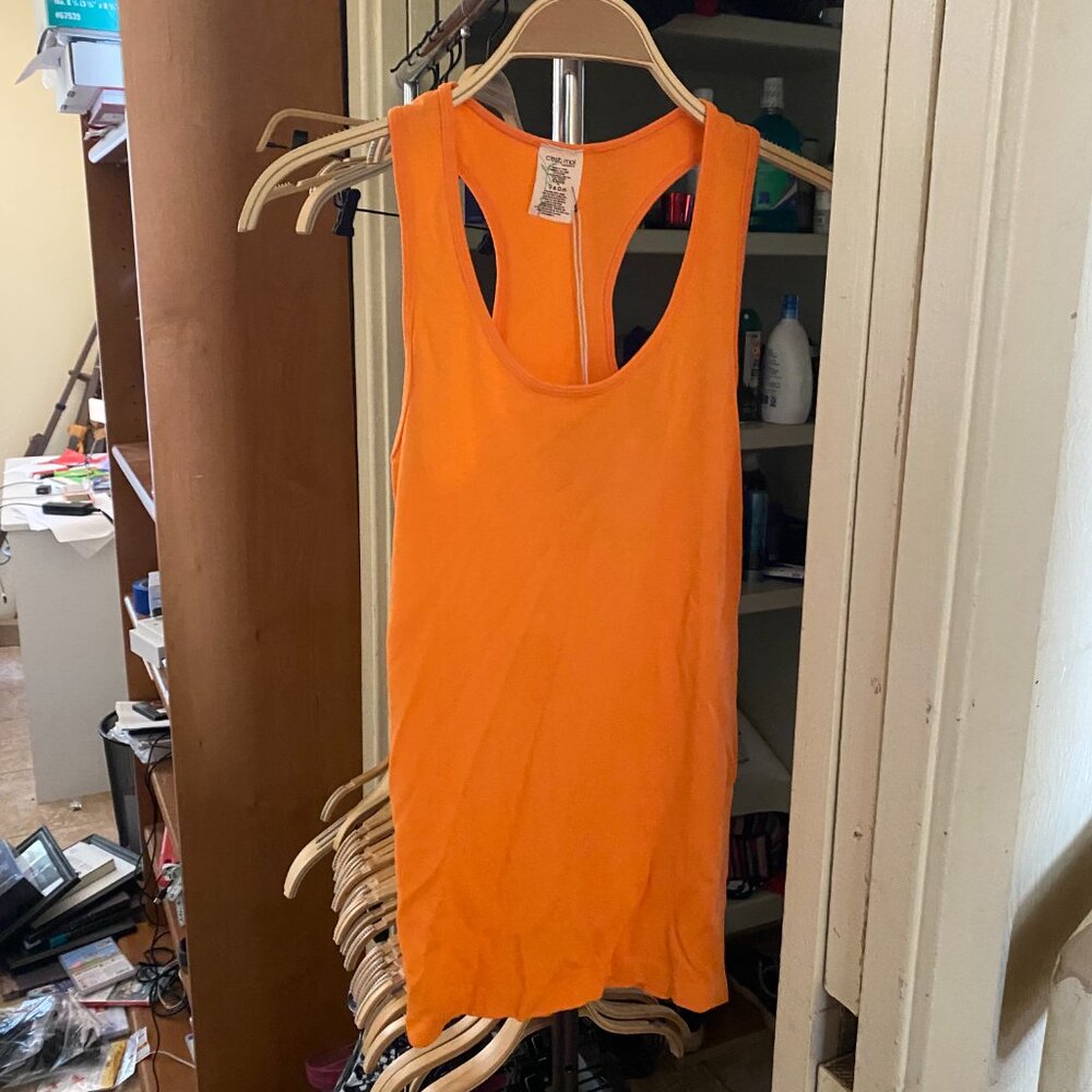 C'est Moi Bamboo 1x1 Rib Racer Back Top Candy Melon